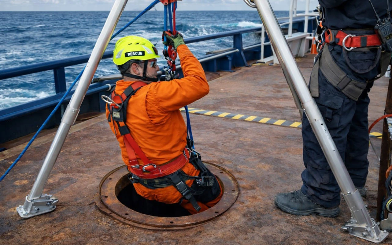 Confirmed space entry including rescue exercises